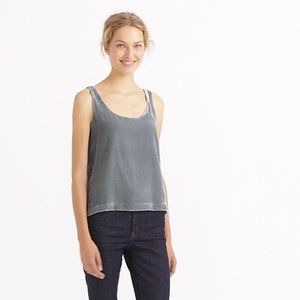 J.CREW sea blue velvet top petite 2